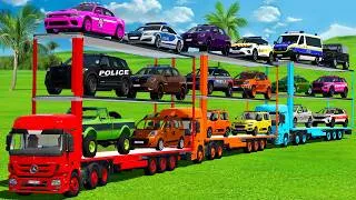 Thumbnail: TRANSPORTING ALL POLICE CARS, AMBULANCES & FIRE DEPARTMENT WITH TRUCKS - FS22