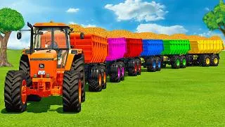 Thumbnail: LOAD ORANGES & TRANSPORT WITH TRACTORS & CONVOY TRAILERS - FS22
