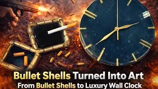 Thumbnail: From Bullet Shells to Luxury Art | Resin Bullet Clock & Ashtray (Step-by-Step)