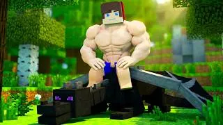 Thumbnail: MAIZEN : Muscular JJ has tamed his Dragon! - Minecraft Animation JJ & Mikey