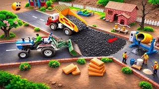 Thumbnail: DIY Mini Tractor & Road Leveling Making a Concrete Road Construction | Science Project@zoncreator