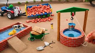 Thumbnail: diy how to make mini bricks well construction water supply for animals science project@zoncreator