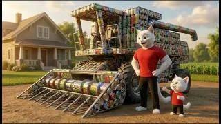 Thumbnail: KITTEN’S DAD PROMISE BUILDING A DREAM HARVESTER FROM CANS FOR HIS KITTEN