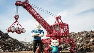 Thumbnail: Kitten Built a Soda Can Magnetic Crane and Got Teased — Until the Unbelievable Ending