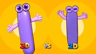 Thumbnail: I'm I Monster: 2D vs. 3D | Alphabet Monster Letter I Song
