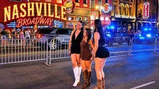 Thumbnail: NASHVILLE TN BROADWAY STREERTS SATURDAY NIGHT WALKING 