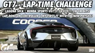 Thumbnail: Gran Turismo 7 - Lap Time Challenge (Laguna Seca) | Honda Sports VGT (1:24:070 - Lap on Controller)