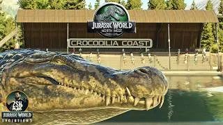 Thumbnail: Building a Deinosuchus habitat in Standard Mode! | Jurassic World Evolution 3