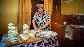 Thumbnail: Cozy Old Age: Happy Grandmother Far from Civilization