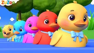 Thumbnail: 5 Little Ducks(Learning Colors Song) | ZuZoo Nursery Rhymes & Kids Songs