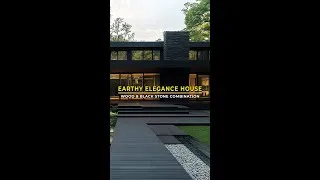 Thumbnail: Simple House Design Combine Wood & Black Stone Both Inside Outside