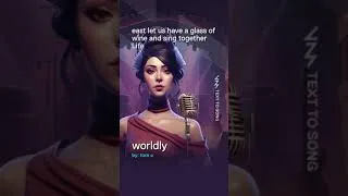 Thumbnail: (01) worldly with #Voicemod Text to Song 試試看A.I.功能. 看以後能不能幫 #張雨生 做 MV #shorts #ai