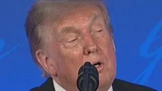 Thumbnail: President Trump speaks at the White House Correspondents Dinner.