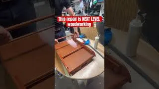 Thumbnail: Incredible woodworking skill used to repair this tray #woodworking #shorts #diy