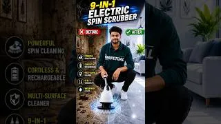 Thumbnail: இது செம்ம Gadget பா… 9-in-1 Electric Spin Scrubber for 🏠Home Cleaning🧹 #gadgets