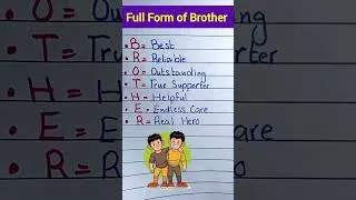 Thumbnail: Brother's Full Form # shorts