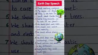 Thumbnail: Speech on Earth Day | 10 Lines Speech on Earth Day in English