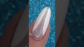 Thumbnail: Elegant White & Silver Nail Art Design 🌟 #nailart shorts #nails