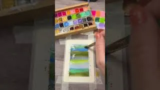 Thumbnail: Mini Mixed Media Painting, Letting the Layers Find Their Way