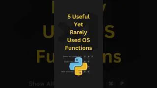 Thumbnail: Use these OS functions in Python... #2minutespy #coding #python #osmodule