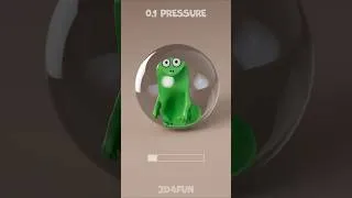 Thumbnail: 0% vs 100% Inflation 🦎 Rubber Lizard vs Glass Sphere | Blender Physics