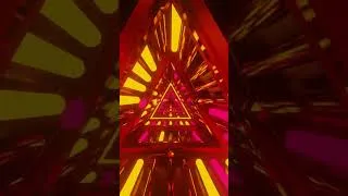 Thumbnail: NEON colorful triangle tunnel abstract video