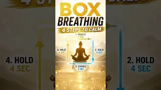 Thumbnail: Box breathing exercise to calm your mind and feel good fast #boxbreathing #calmmind