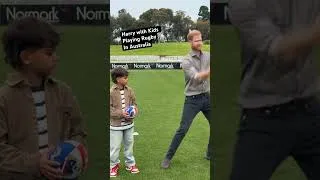 Thumbnail: #princeharry playing #rugby with kids in Australia