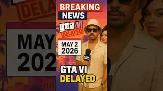 Thumbnail: 🎮 BREAKING: GTA VI Delayed! 🗓️