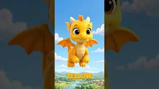 Thumbnail: Learn Colors with Cute Baby Dragons! #Shorts #toddlers #learncolors #learnnumbers  #toddlerlearning