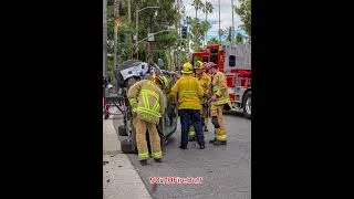 Thumbnail: Beverly Hills Overturned Vehicle on Benedict Canyon 8.12.2026 #beverlyhills #firefighter