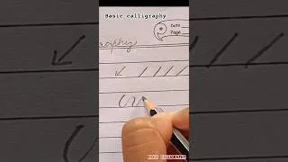 Thumbnail: Basic Calligraphy for Beginners ✍️ | Day 2 | Start Your 30 Days Challenge#shorts