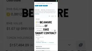 Thumbnail: Be Aware Of Fake Smart contract ⚠️ #a2ksmartmoney