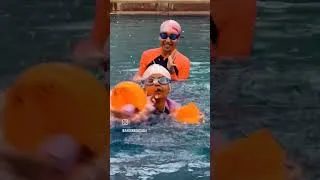 Thumbnail: When we are enjoying swimming 🥽 #learnwithpari  #aadyansh  #lifeisbutadream  #waterlife