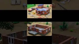 Thumbnail: Mini house building construction with bricks #diytractor #truck #construction #shorts