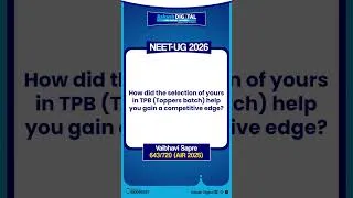 Thumbnail: How to Score 640+ in NEET? 🎯 Vaibhavi Sapre (AIR 2025) Shares Her Journey!