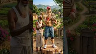 Thumbnail: From Wood to Legend – John Cena Sculpture 🔥 #trending #woodcarving #art #usa #johncena