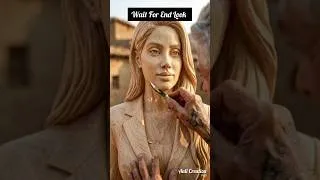 Thumbnail: Janhvi Kapoor Wooden Statue Transformation ❤️ #trending #bollywood #woodcarving #janvikapoor