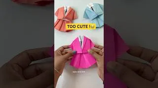 Thumbnail: Too Cute! Mini Origami Uniform 👗#diy #homemadepapercraft #craft #papercraft