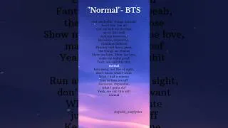 Thumbnail: BTS-"Normal" lyrics #shorts #youtubeshorts #bts #lyrics