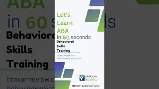 Thumbnail: Behavioral Skills Training (BST) - Applied Behavior Analysis in 60 seconds | #abaexamreview #bcba