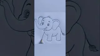 Thumbnail: Elephant drawing easy #shorts #art #animals #elephant #draw
