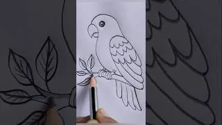 Thumbnail: parrot drawing easy #art #drawing #draw #shorts