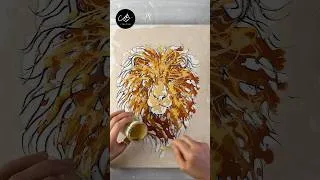 Thumbnail: How To Make Art Using A Glue Gun In 50 Seconds 🦁| AB Creative #shorts #art