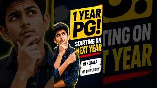 Thumbnail: ​1 Year PG in Kerala! | Big Update by MG University
