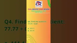 Thumbnail: Civil Service Exam 2026 Review (Prof & Subprof) - Numerical Ability: Basic Operations
