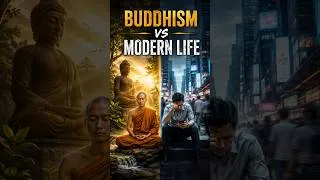 Thumbnail: Buddhism vs Modern Life | What Buddha Teaches About Modern Life #buddhism #globalbuddhism #shorts