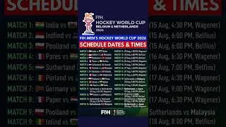 Thumbnail: hockey world cup 2026 schedule#hockeyworldcup2026#shorts#fih