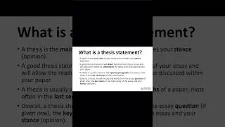 Thumbnail: How to write a thesis statement