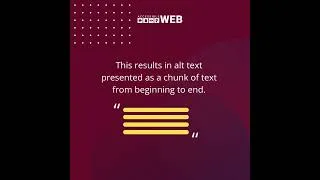 Thumbnail: Recommended Alt Text Description Length #a11y #webaccessibility #webdesign